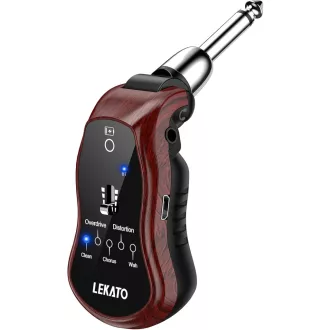   LEKATO Gitarsko Pojačalo za Slušalice - Bluetooth Džepno Gitarsko Pojačalo s 5 Ugrađenih Efekata, Punjivo, za Električnu i Akustičnu Gitaru