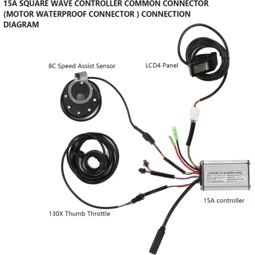 Kit controller motor bicicletă electrică BuyWeek 36V/48V 250W cu display LCD4
