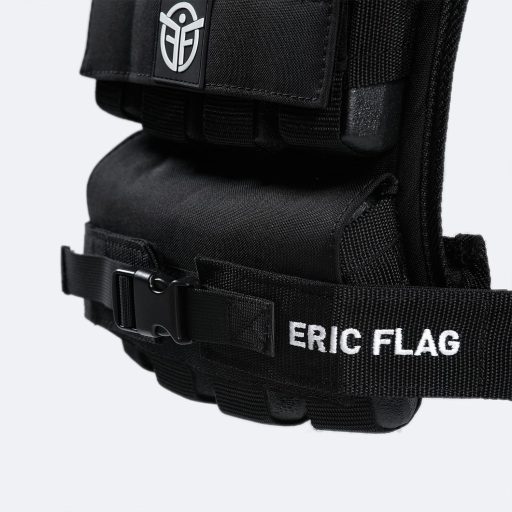 Eric Flag Záťažová vesta 10kg/20kg - Nastaviteľná tréningová vesta na Crossfit, silový tréning, kalisteniku a fitness cvičenia, s vyberateľnými kovovými závažiami.