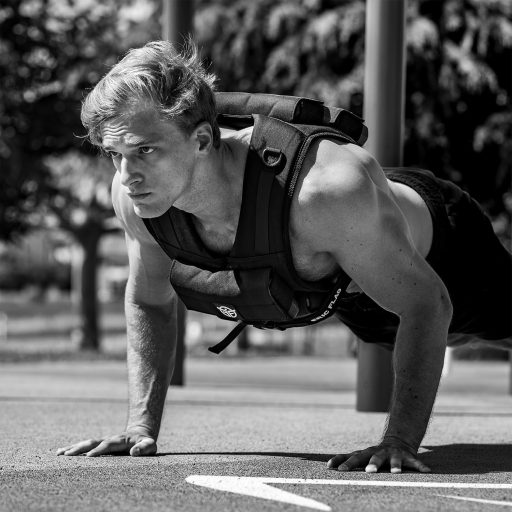 Eric Flag Záťažová vesta 10kg/20kg - Nastaviteľná tréningová vesta na Crossfit, silový tréning, kalisteniku a fitness cvičenia, s vyberateľnými kovovými závažiami.