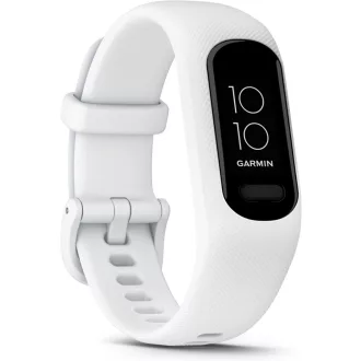   Brățară de fitness Garmin vívosmart 5 cu ecran OLED, monitorizare ritm cardiac, monitorizarea somnului, autonomie 7 zile - S/M, Alb