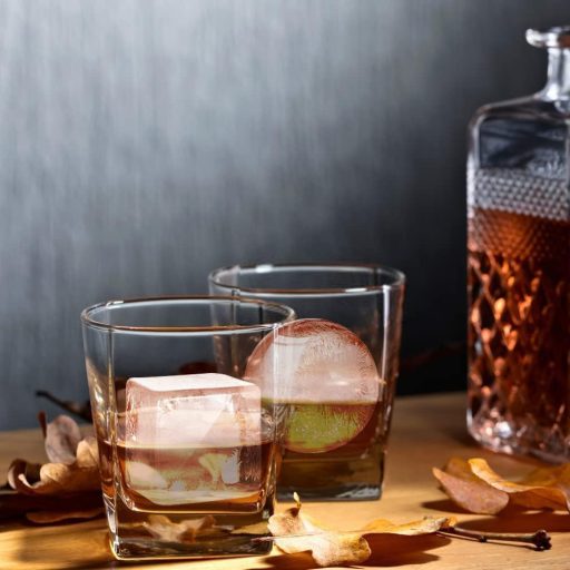 HONYAO Forma na ľadové kocky guľatá so silikónovým vekom, 5 cm výrobník ľadových gúľ bez BPA, skladacia 2 ks