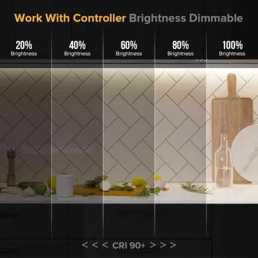 BTF-LIGHTING FCOB Rugalmas LED szalag 5m 336 LED természetes fehér 40W dimmelhető