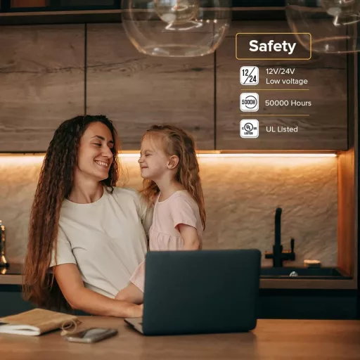 Bandă LED flexibilă FCOB BTF-LIGHTING, 5m, 336 LED-uri, alb natural, 40W, dimabilă