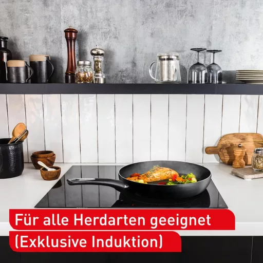 Tefal C38804 24 cm-es serpenyő titánium bevonattal, nem ragadós felület, hőjelzővel