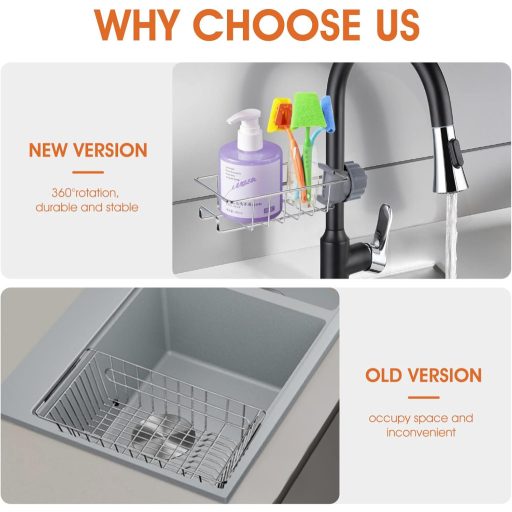 3 ks nerezová polička do sprchy na tyč 18-27 mm, bez vŕtania