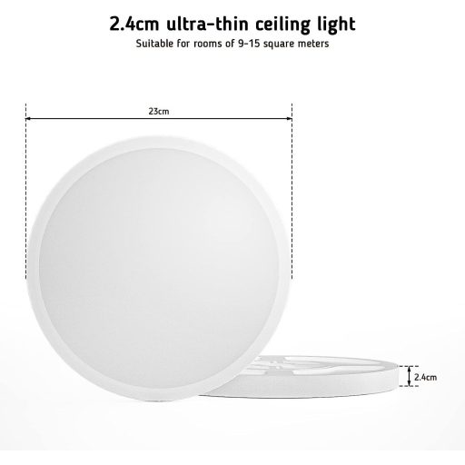Lumină de plafon LED Epicflare 18W, rotundă, temperatură de culoare reglabilă, 1724 lm