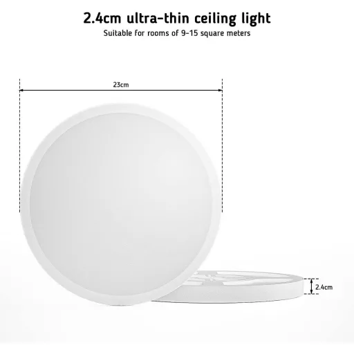 Epicflare 18W LED mennyezeti lámpa, kerek, állítható színhőmérséklet, 1724 lm