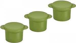 Set de 3 dopuri etanșe pentru sticle, din silicon verde, reutilizabile, 27 mm.
