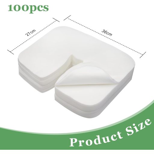 Luriseminger 100 db Masszázságy Arcpárna Eldobható Orlyuk Betét Fejpárna Masszázs Asztal