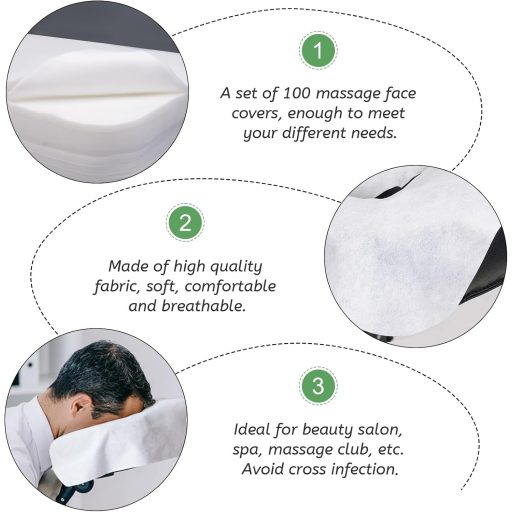 Luriseminger 100 db Masszázságy Arcpárna Eldobható Orlyuk Betét Fejpárna Masszázs Asztal