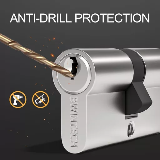 Bwintech 30/30 mm Euro hengerzár 60 mm kulccsal, nikkelezett, biztonsági zárfej