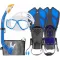 HH HHAO SPORT gyerek snorkel szett 180° panoráma búvármaszk és úszóuszony