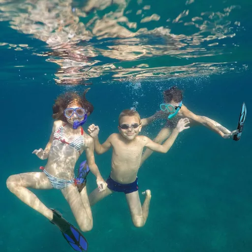 HH HHAO SPORT gyerek snorkel szett 180° panoráma búvármaszk és úszóuszony