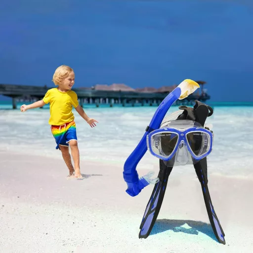 HH HHAO SPORT gyerek snorkel szett 180° panoráma búvármaszk és úszóuszony