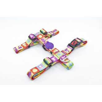   Biztonsági Csattal és Hurokkal Ellátott H Típusú Kutya Hám, Állítható Puha Érintésű, Méret L