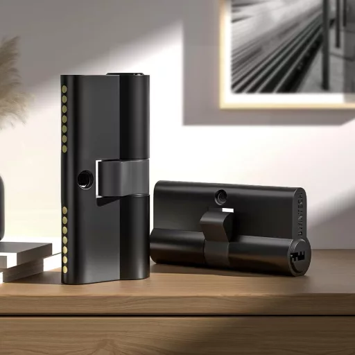 Cilindru de siguranță Bwintech 80mm, 40/40mm, din alamă, cu cheie, protecție anti-găurire și anti-efracție