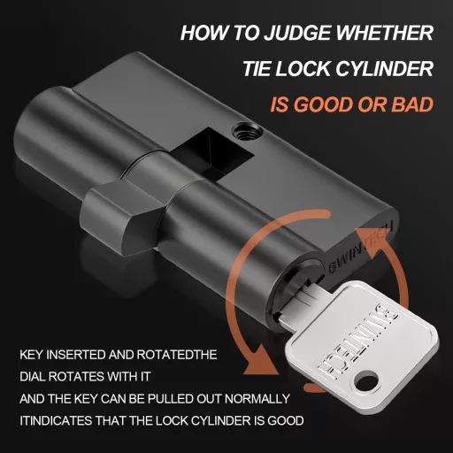 Bwintech 80mm Biztonsági Hengerzár 40/40mm Sárgaréz Kulccsal, Fúrás- és Feltörésvédett