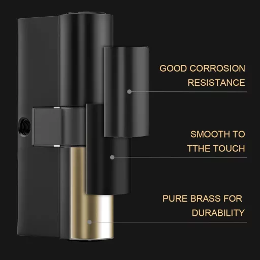 Bwintech 80mm Biztonsági Hengerzár 40/40mm Sárgaréz Kulccsal, Fúrás- és Feltörésvédett