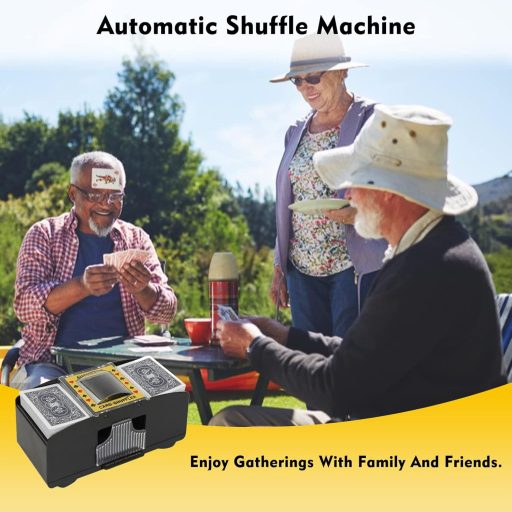 ZAKVOP Električni Miješalica Karata za 1-2 Špila, Automatski Mješač za Poker UNO Skyjo