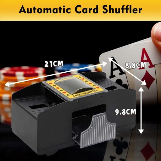 ZAKVOP Električni Miješalica Karata za 1-2 Špila, Automatski Mješač za Poker UNO Skyjo