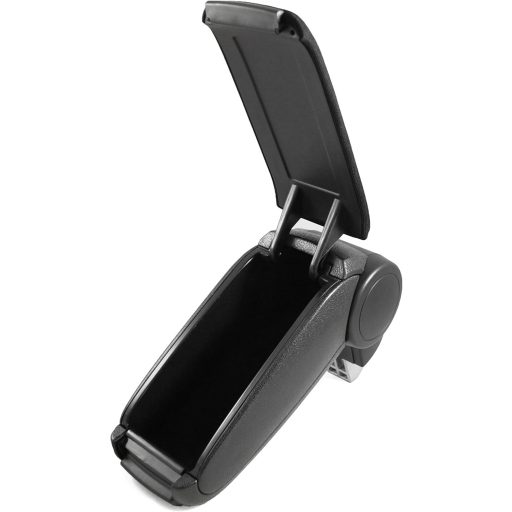 Consolă centrală cu cutie de depozitare pentru Opel Corsa C (2000-2008), neagră, textil