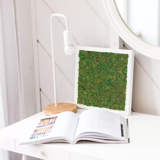 Netuno Moha Lap Zöld A4 297x210mm Természetes Moha Textil Alapon Dekoráció Kézművesség Húsvét Karácsony Virágkötészet