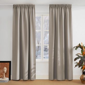   PONY DANCE Extra hosszú sötétítő függöny szett 2db 260x140cm fekete-homok