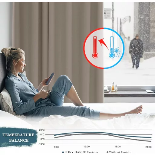 PONY DANCE Extra dlhé zatemňovacie závesy, súprava 2 ks, 260x140 cm, čierno-pieskové