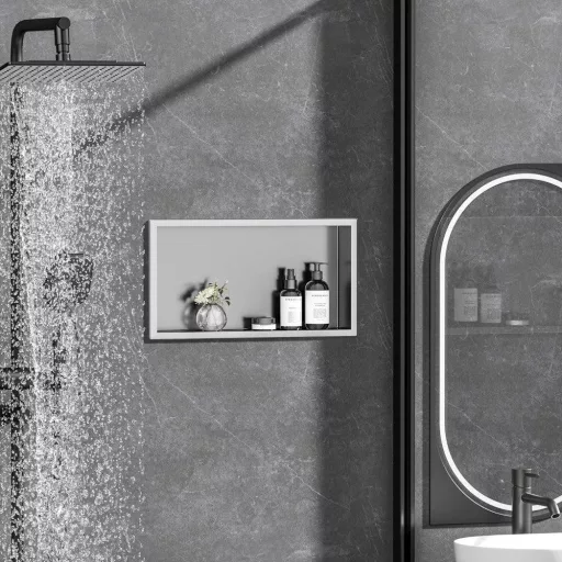 IKEA kupaonska polica - Nehrđajući čelik, jedna razina, novo zapakirano