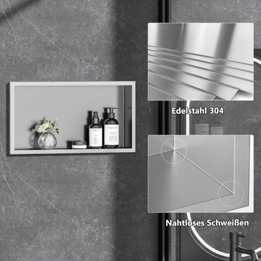 IKEA kupaonska polica - Nehrđajući čelik, jedna razina, novo zapakirano