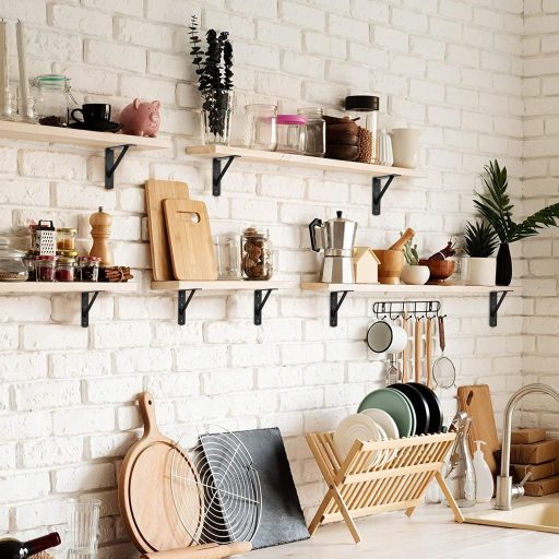 PUTEKCO 6 db Polctartó Konzol 15 cm Háromszög Fali Tartó Csavarokkal