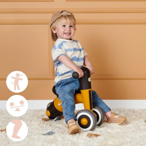 Kinderkraft MINIBI Futóbicikli 1 Éves Kortól, Pedál Nélküli Egyensúly Kerékpár, Állítható Nyereg