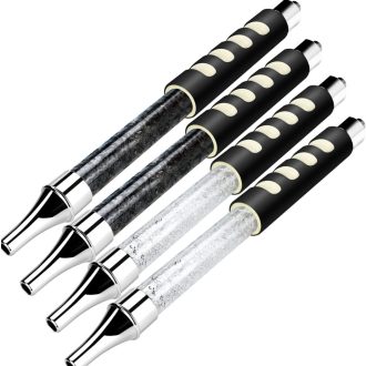   Shisha Bazooka Jégcsöves Szívószál Hűsítő Hatással - Fekete és Fehér, 4db