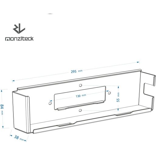 Monzlteck PS4 Fali Tartó Eredeti Modellhez - TV Mögé Szerelhető Helytakarékos