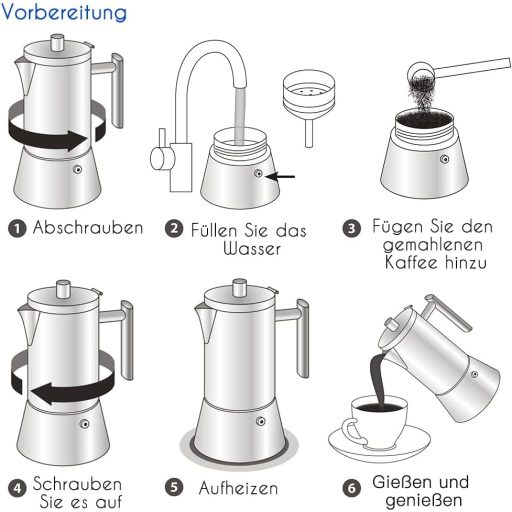 Cafetieră Moka Diego Olasz pentru aragaz, inox, 10-12 cești, 520 ml, compatibilă cu plitele cu inducție, argintiu