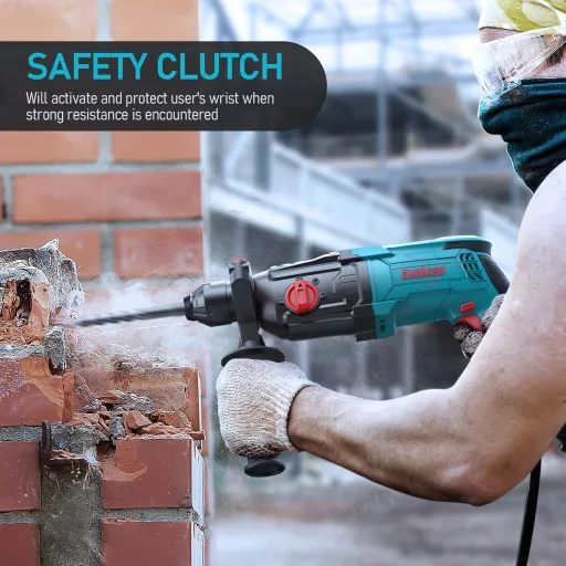 ENEACRO SDS-Plus Fúrókalapács 26mm Betonhoz, 6 Fokozat, 4 Funkció, Biztonsági Csatoló