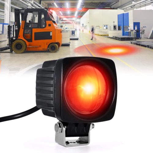 Dinfu 10W LED Piros Targonca Figyelmeztető Fény 12-100V - Raktári Biztonsági Lámpa Gyalogos Zónákhoz, CREE Chippel, Egyszerű Szereléssel