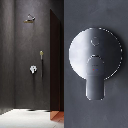 AM.PM X-Joy FXA45000 Falba süllyesztett fürdőszobai zuhanycsaptelep króm, falra szerelhető