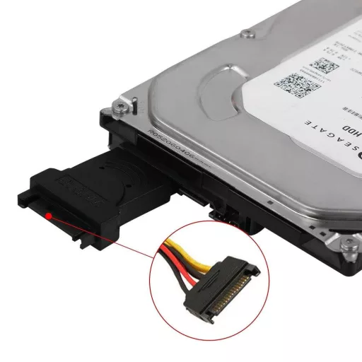 QIANRENON 15 tűs SATA tápkábel hosszabbító HDD, SSD és DVD-hez - 2 db