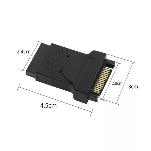 QIANRENON 15 tűs SATA tápkábel hosszabbító HDD, SSD és DVD-hez - 2 db