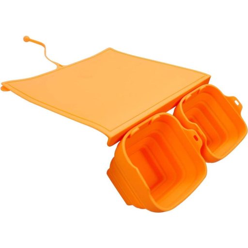 Flexibilná silikónová súprava dosiek na krájanie - 2 ks s úložným priestorom a protišmykovou úpravou, umývateľné v umývačke riadu