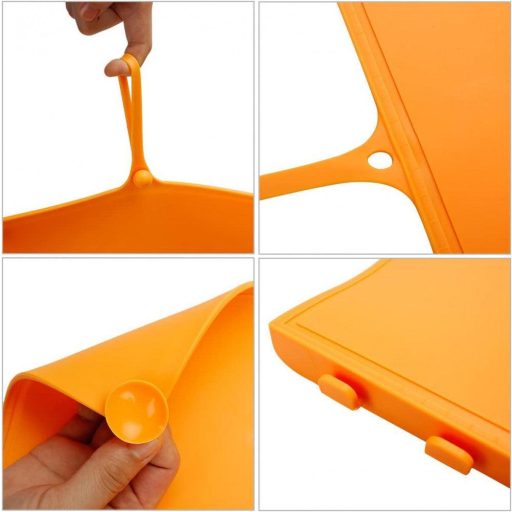 Flexibilná silikónová súprava dosiek na krájanie - 2 ks s úložným priestorom a protišmykovou úpravou, umývateľné v umývačke riadu