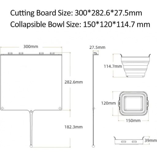 Flexibilná silikónová súprava dosiek na krájanie - 2 ks s úložným priestorom a protišmykovou úpravou, umývateľné v umývačke riadu