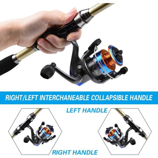 icyant Teleszkópos Horgászbot és Orsó Szett Sós és Édesvíz Horgászathoz Tartozékokkal