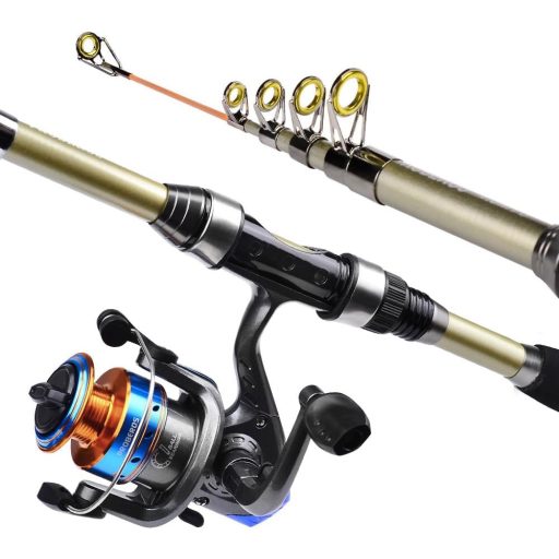 icyant Teleszkópos Horgászbot és Orsó Szett Sós és Édesvíz Horgászathoz Tartozékokkal