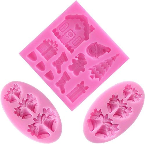 Set de forme din silicon pentru bomboane și ciocolată, 3 piese, reutilizabile
