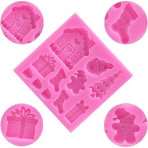 3 darabos újrahasználható édességformák, csokoládéformák, sütőkészlet szilikonból