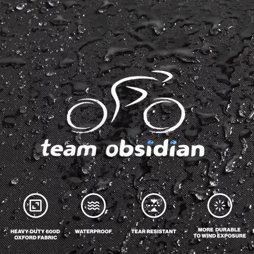 TeamObsidian Kerékpár Takaró Vízálló 600D Oxford L/XL/XXL 1-3 Kerékpárhoz