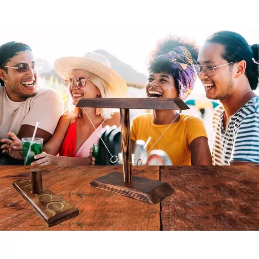 YOMIQIU Stolová hra na hádzanie krúžkov – Zábava pre celú rodinu